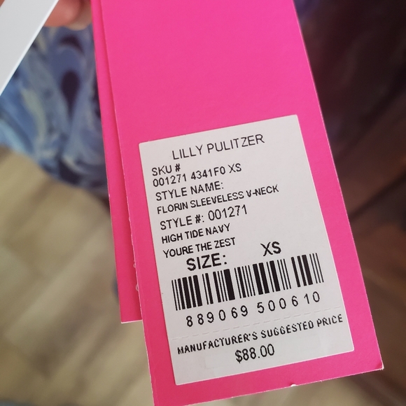 Lilly Pulitzer Florin Tank xs nwt - Picture 5 of 5